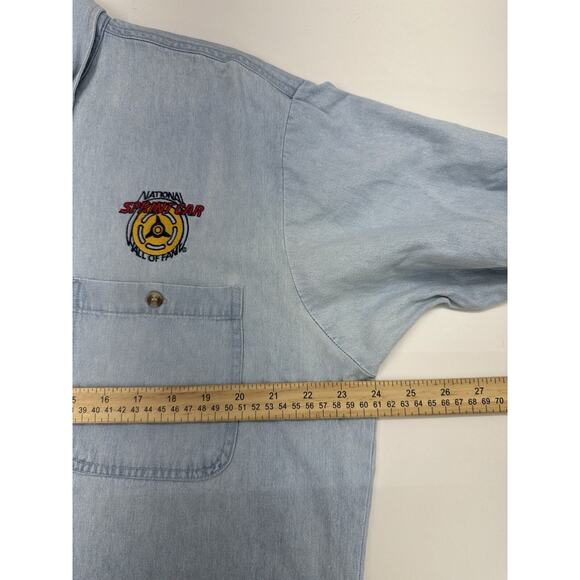 LA Loving Mens Shirt Medium Short Sleeve Button Up National Sprint Car Hall Fame - Picture 9 of 13